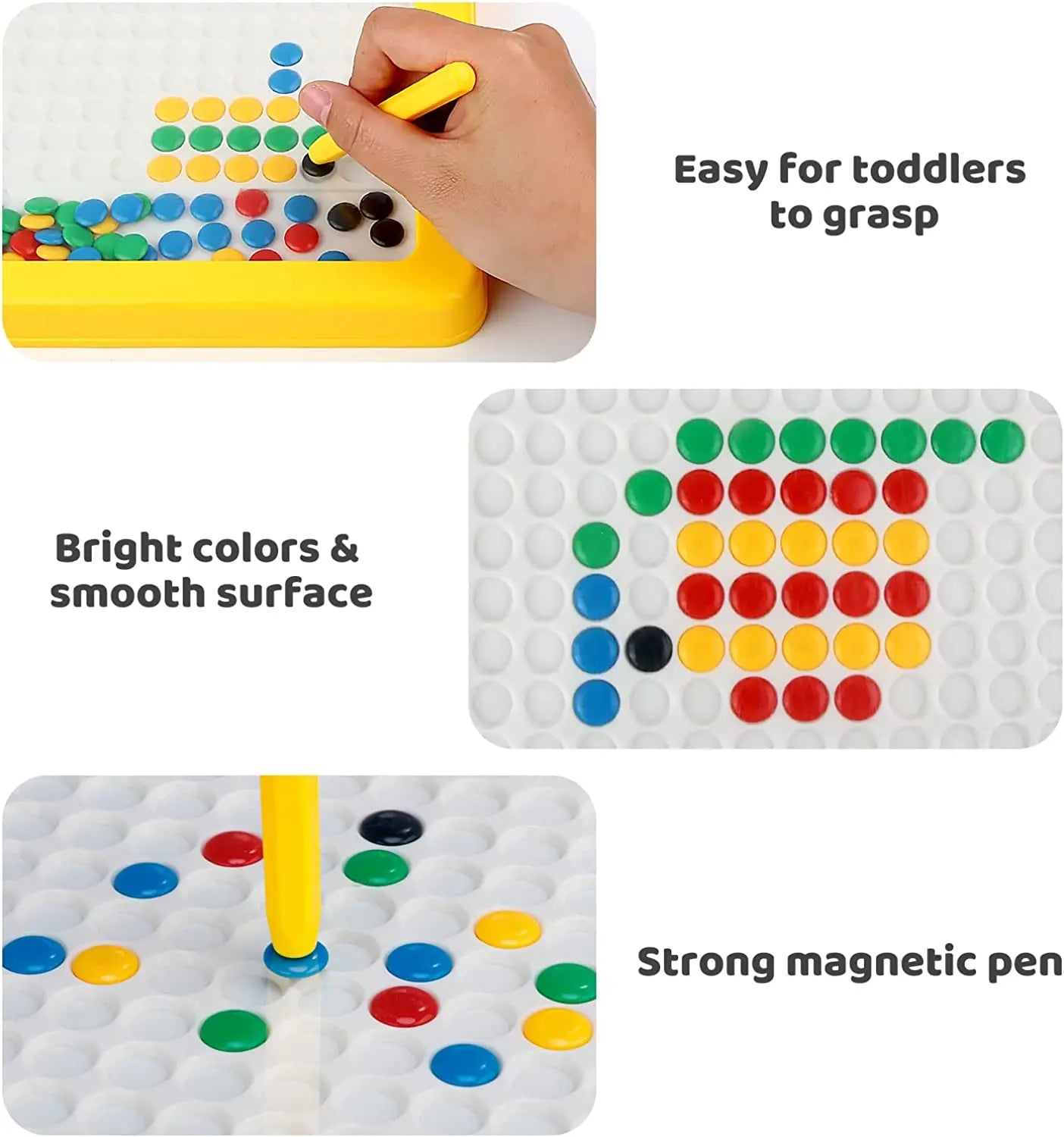 Magnetic Drawing Board for Toddlers Large Doodle Board with Magnet Pen Art Drawing Pad Preschool Montessori Toys for Kids Gift