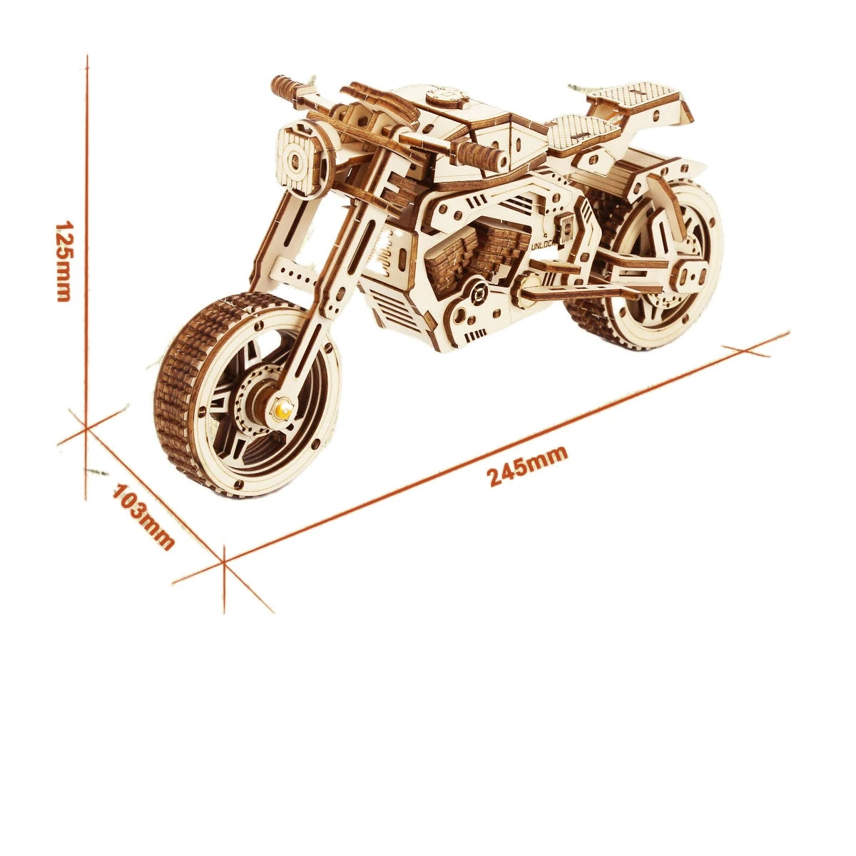 3D Wooden Motorcycle Puzzles Toys Children Assembling Blocks DIY Mechanical Motorbike Car Models to Build Boys Constructor Gift