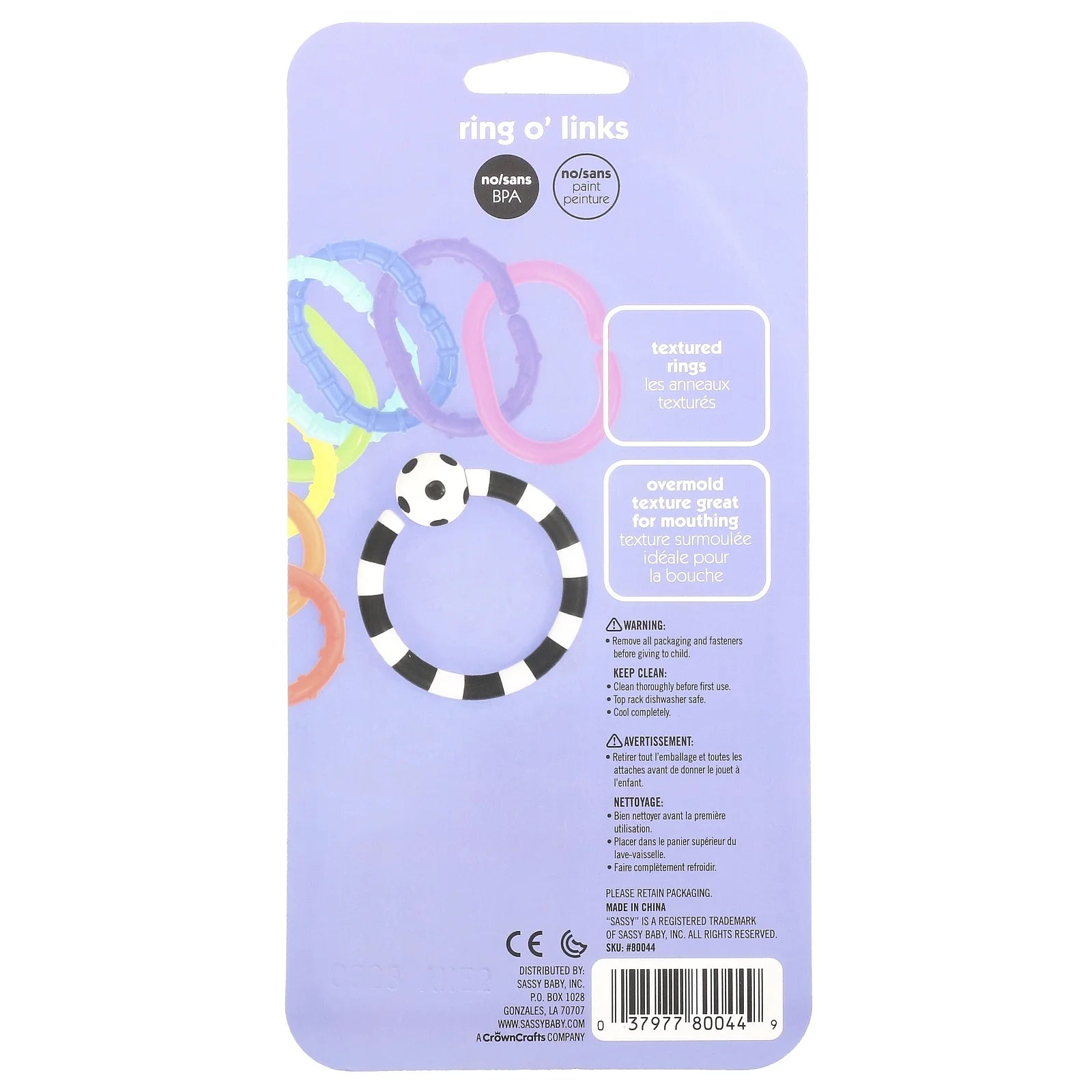 Sassy Ring O Links 9 Piece Set Multicolor/Assorted Toy Links