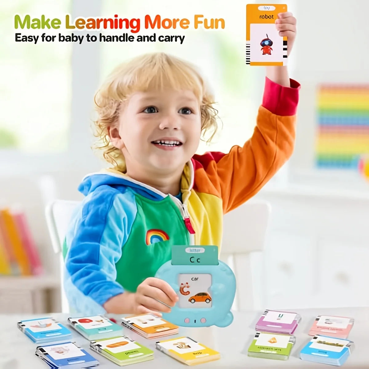 Learning Machine for Kid Talking Flash Cards Kindergarten Kids Language Electronic Audio Book Learn English Words Toys