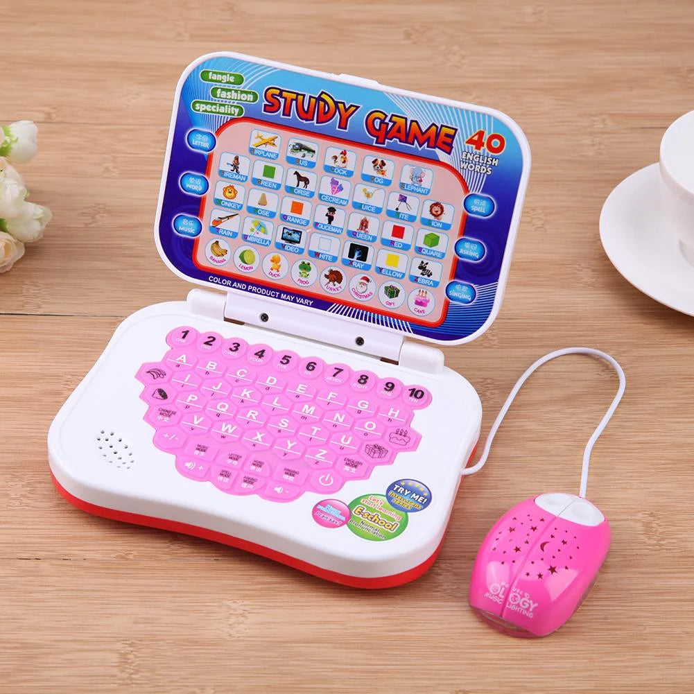 Bilingual Early Educational Learning Machine Kids Laptop Toys with Mouse