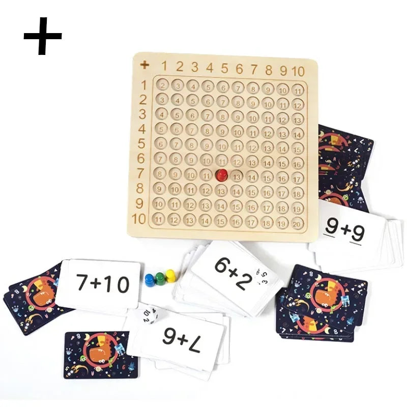 Montessori Multiplication Wooden Board Game Kids Learning Educational Toys 99 Multiplication Table Math Addition Teaching Aids