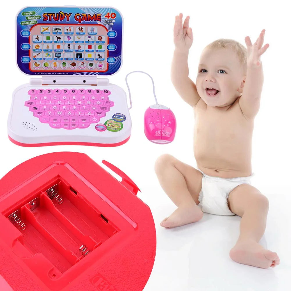 Bilingual Early Educational Learning Machine Kids Laptop Toys with Mouse